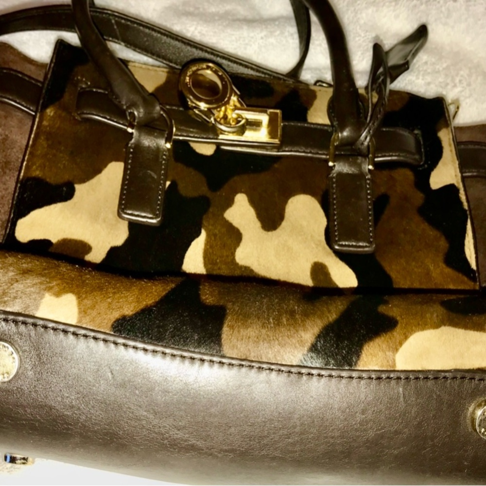 Michael Kors Brown Leather and Suede Bag - Picture 2 of 4